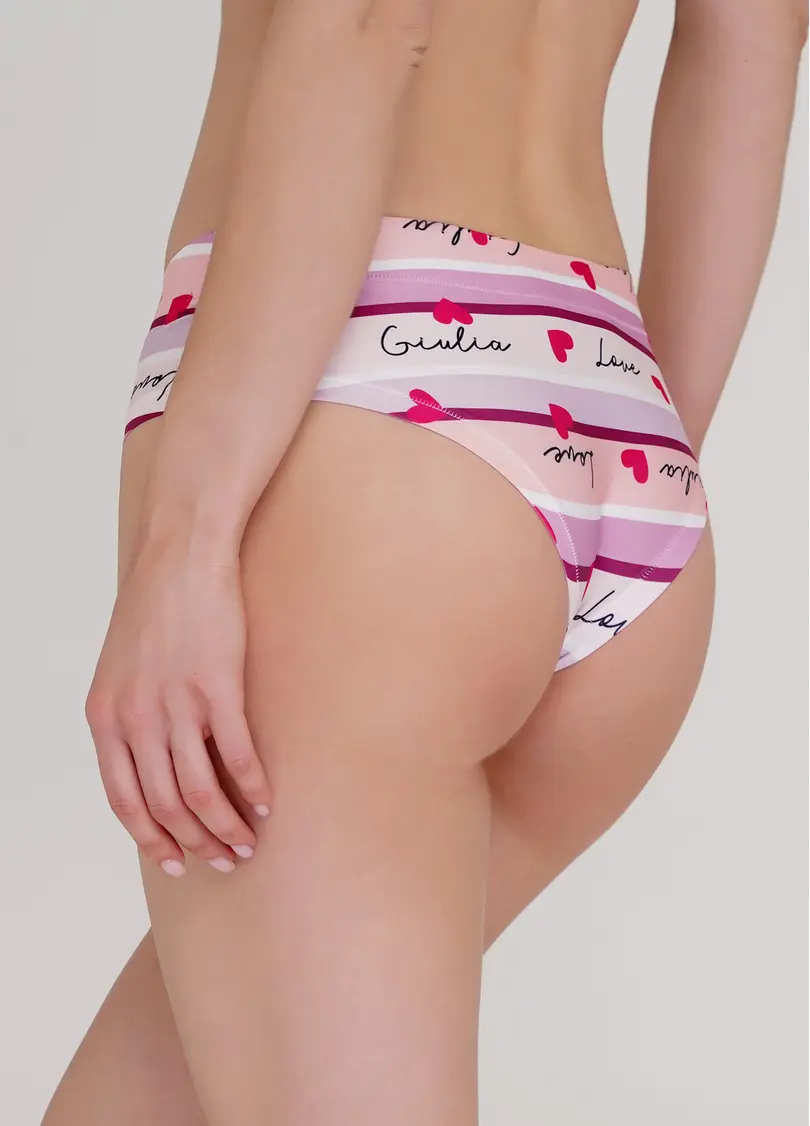 Яскраві трусики сліпи з оригінальним принтом Summer print 2301/20 (ніжно-рожевий)