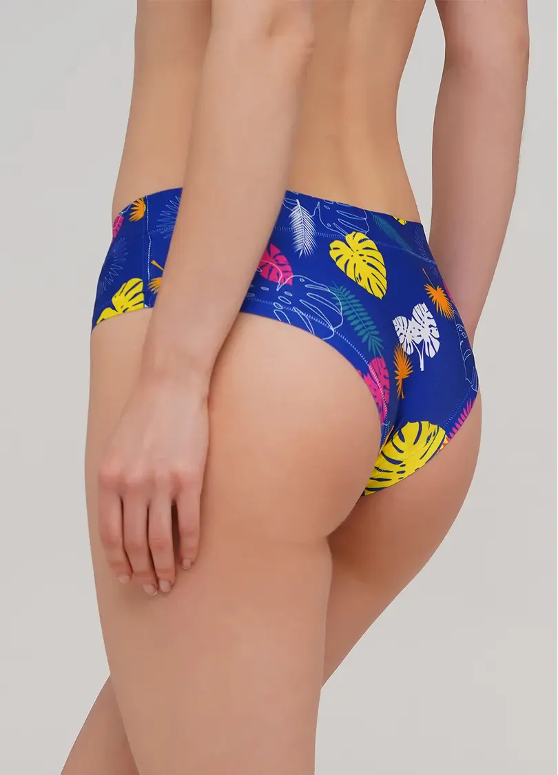Яскраві трусики сліпи з оригінальним принтом Summer print 2301/20 (синій)