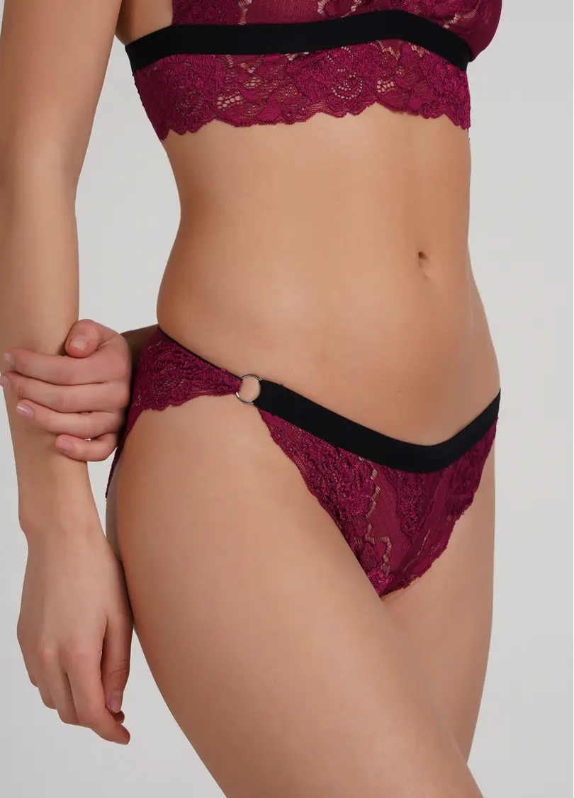 Мереживні трусики сліпи Sweet plum 2309/31 plum (фуксія)