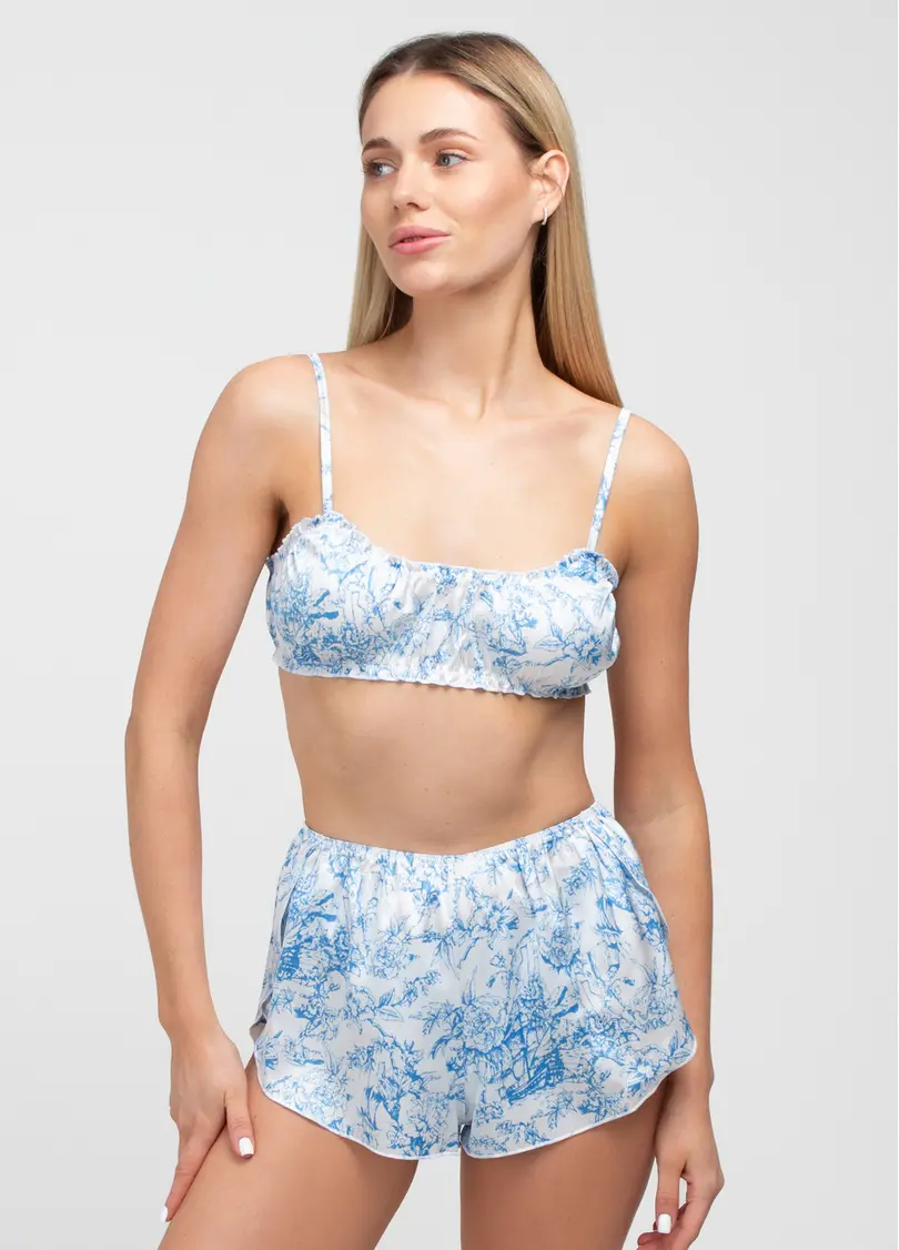 Шовкові труси-шорти TOILE SILK 2401/100 (блакитний)