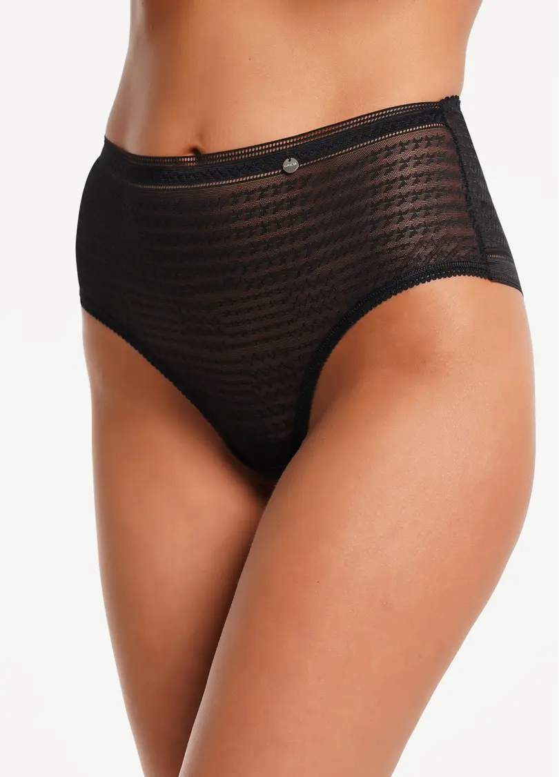 Мереживні трусики кюлоти Teresa 2601/04 black (чорний)