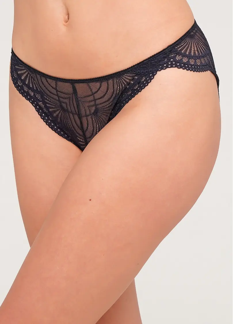 Жіночі труси сліпи Xmas lace 2204/31 (чорний)