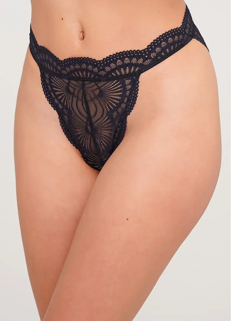 Жіночі труси бразиліана Xmas lace 2217/31 (чорний)
