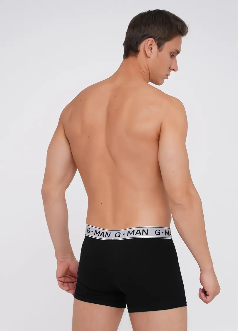 Труси боксери з бавовни G-MAN 20401/60 black (чорний)