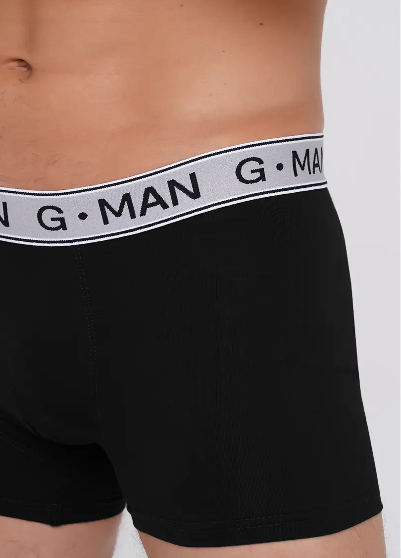 Труси боксери з бавовни G-MAN 20401/60 black (чорний)