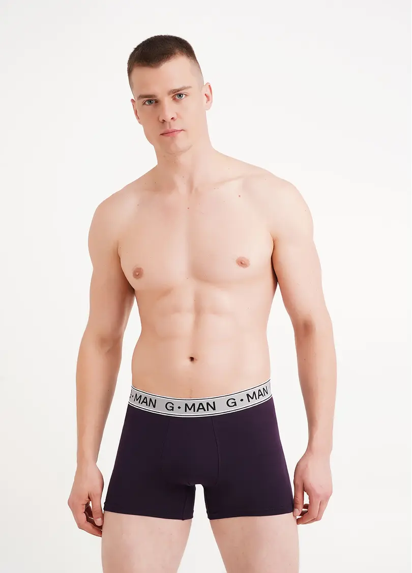 Труси боксери з бавовни G-MAN 20401/60 dark purple (фіолетовий)