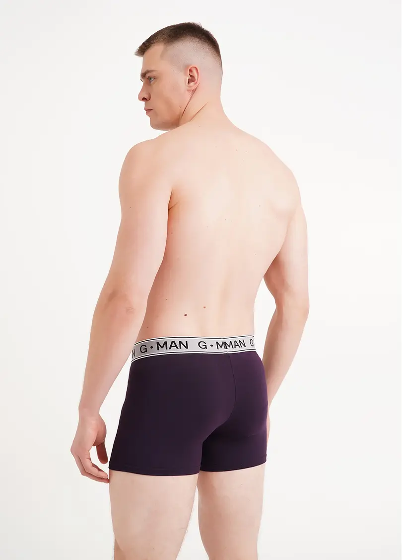 Труси боксери з бавовни G-MAN 20401/60 dark purple (фіолетовий)