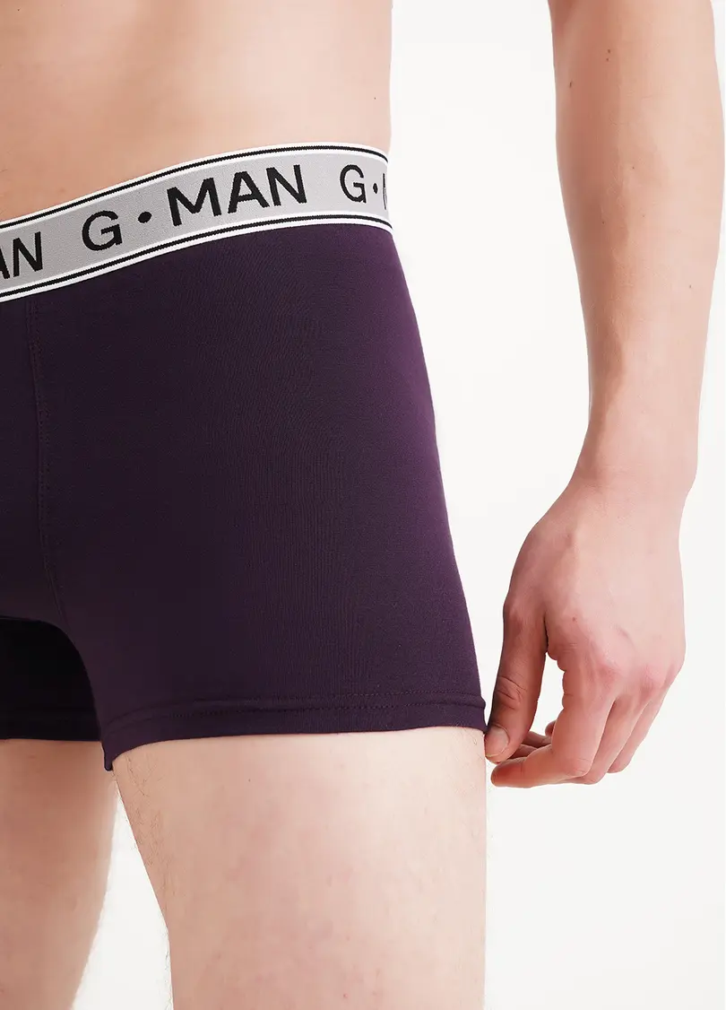 Труси боксери з бавовни G-MAN 20401/60 dark purple (фіолетовий)