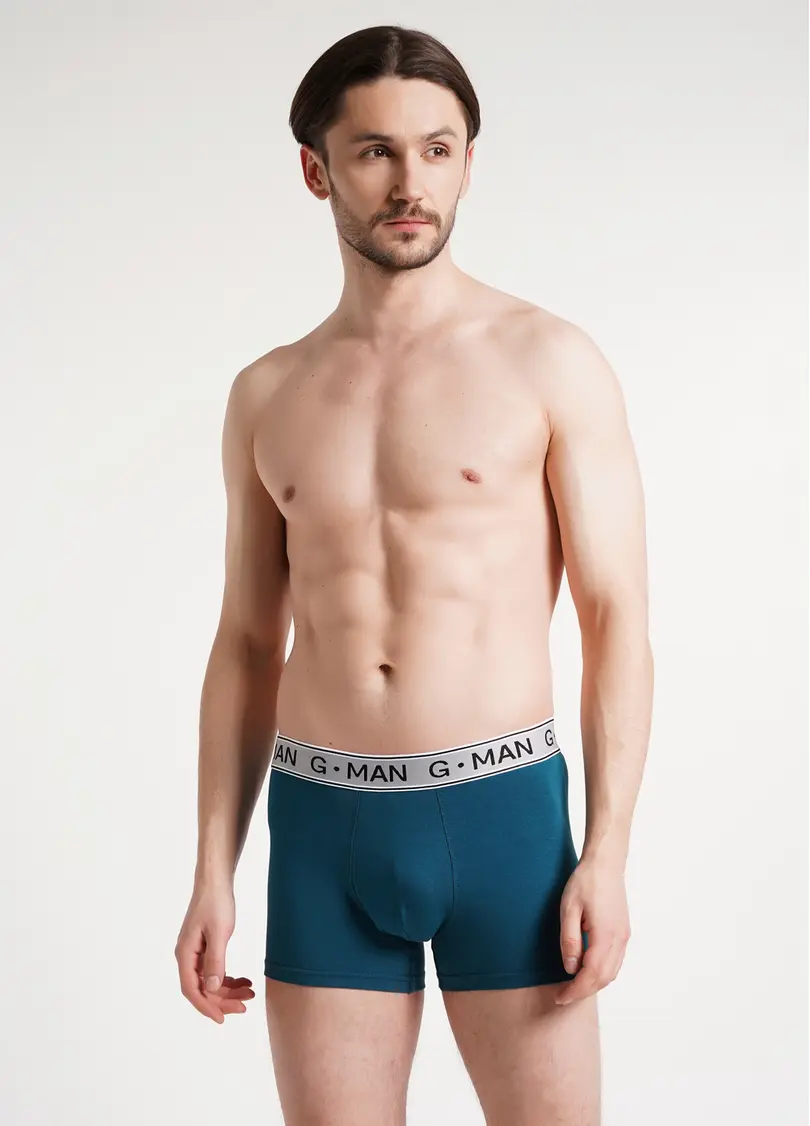 Труси боксери з бавовни G-MAN 20401/60 dark turquoise (зелений)