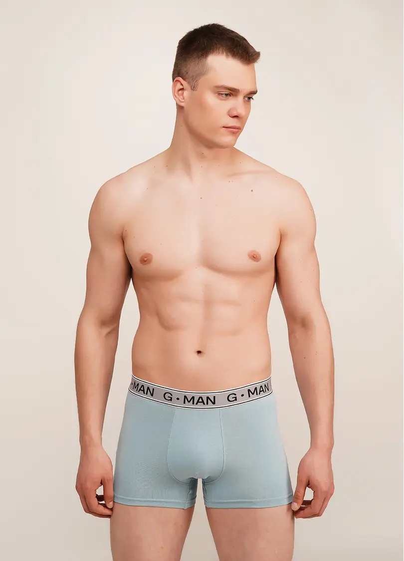 Труси боксери з бавовни G-MAN 20401/60 dusty blue (блакитний)