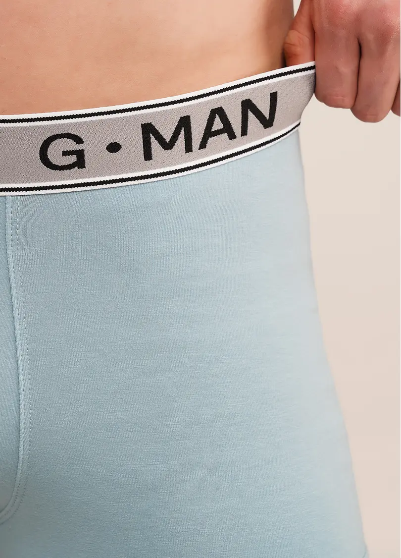 Труси боксери з бавовни G-MAN 20401/60 dusty blue (блакитний)