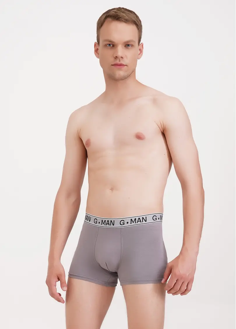 Труси боксери з бавовни G-MAN 20401/60 grey (сірий)