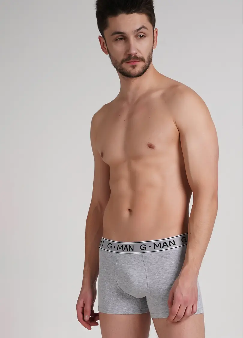 Труси боксери з бавовни G-MAN 20401/60 grey melange (сірий)