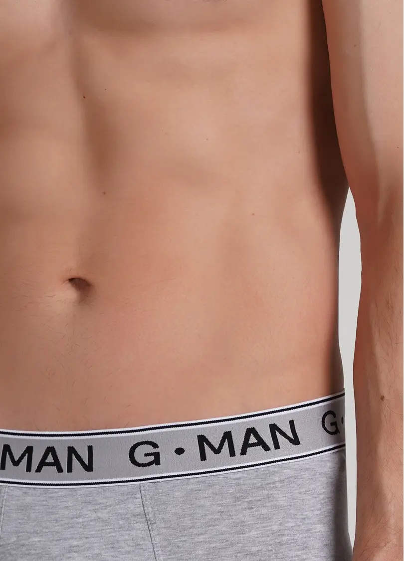 Труси боксери з бавовни G-MAN 20401/60 grey melange (сірий)