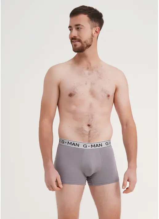 Труси боксери з бавовни G-MAN 20401/60 light gray (сірий)