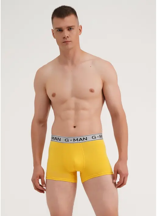 Труси боксери з бавовни G-MAN 20401/60 yellow (жовтий)