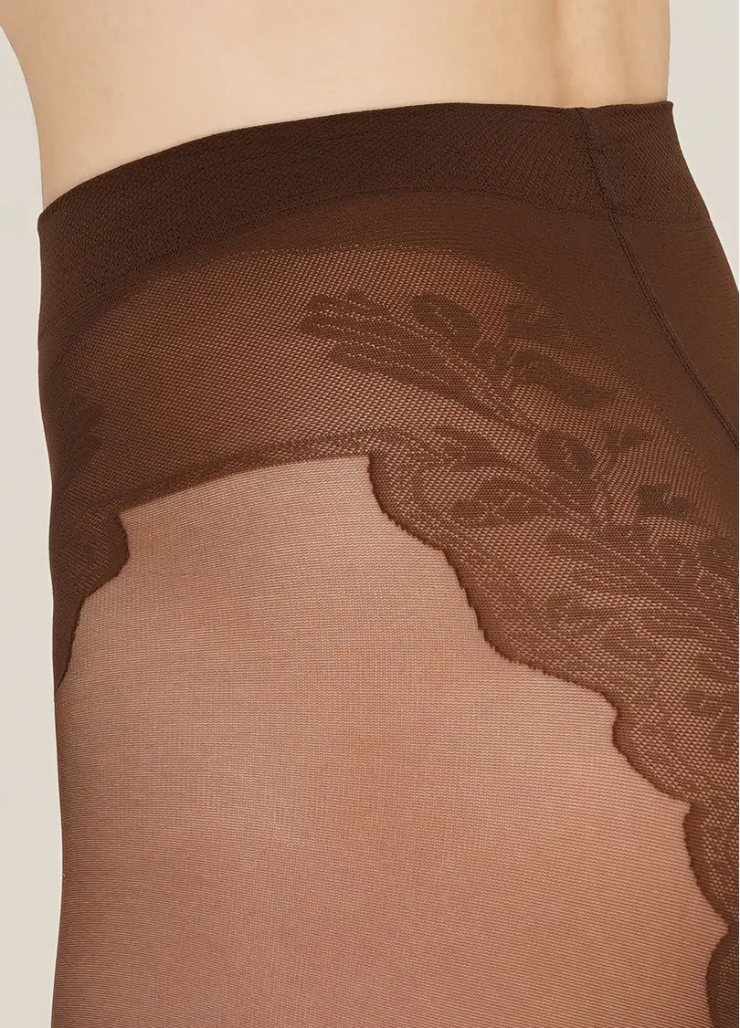 Колготки з ажурними трусиками Bikini 40 den (cappuccino)