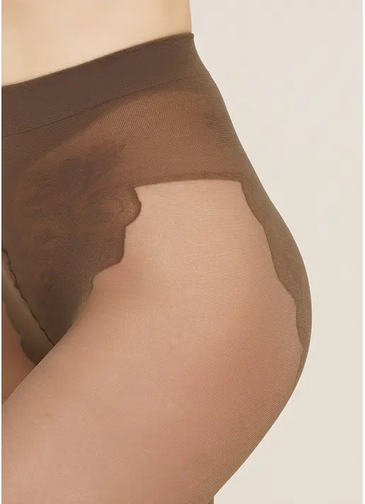 Колготки з ажурними трусиками Bikini 40 den (tabaco)