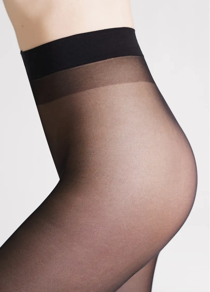 Шовковисті колготки без шортиків BODY COMFORT 20 nero (чорний)