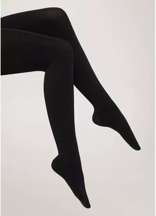 Колготки теплі з віскози CASHMERE TOUCH asphalt (сіро-чорний)