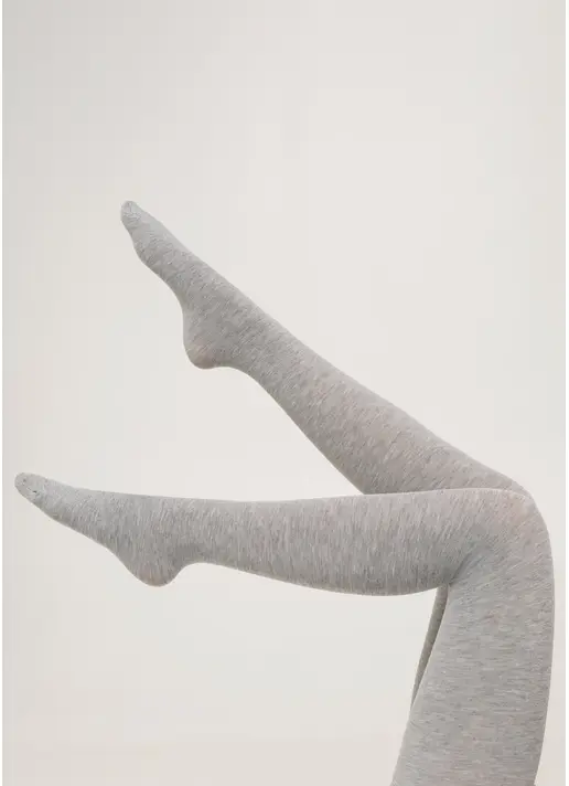 Колготки теплі з віскози CASHMERE TOUCH light grey melange (сірий)