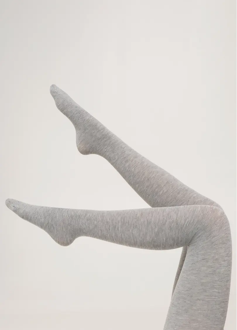Колготки теплі з віскози CASHMERE TOUCH light grey melange (сірий)