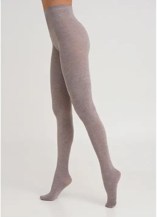 Колготки теплі з віскози CASHMERE TOUCH safari (сірий)