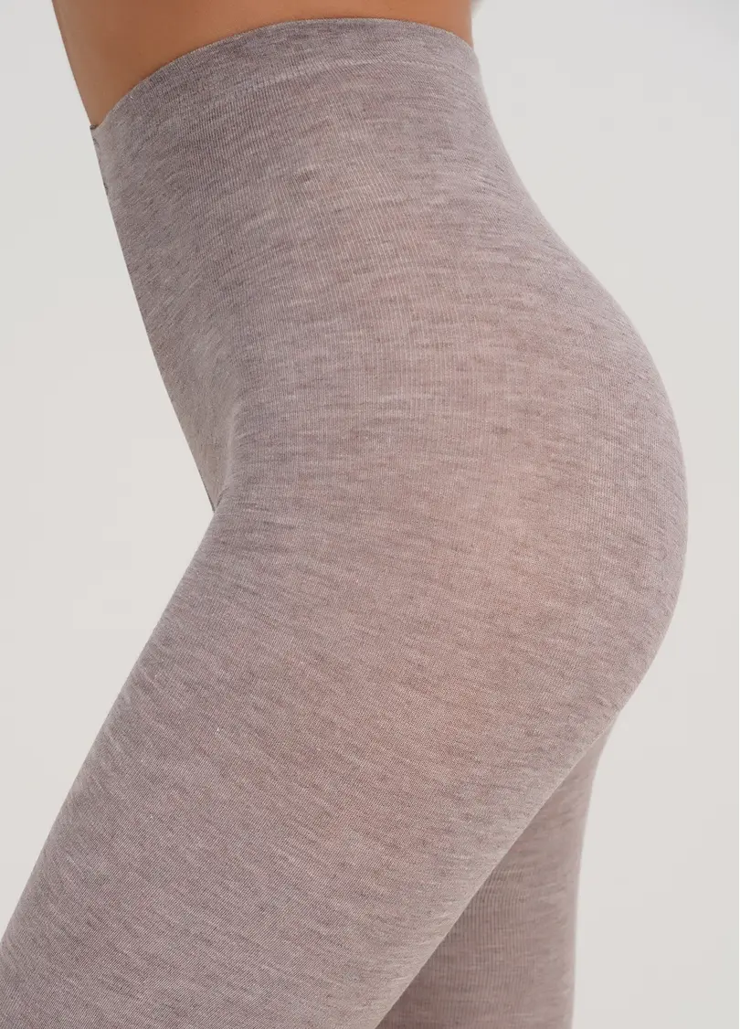 Колготки теплі з віскози CASHMERE TOUCH safari (сірий)