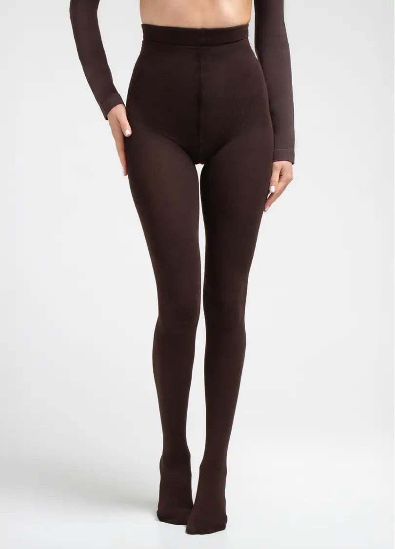 Колготки з бавовни ELITE COTTON 350 chocolate (коричневий)