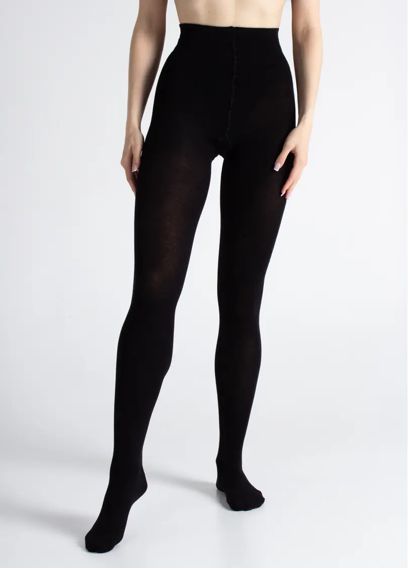 Колготки з бавовни ELITE COTTON 350 nero (чорний)