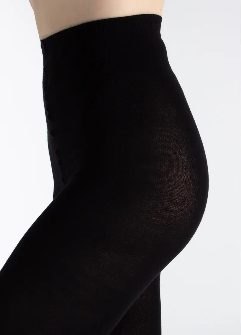 Колготки з бавовни ELITE COTTON 350 nero (чорний)