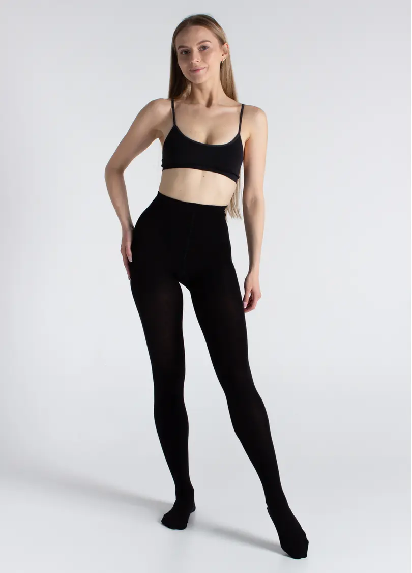 Колготки з бавовни ELITE COTTON 350 nero (чорний)