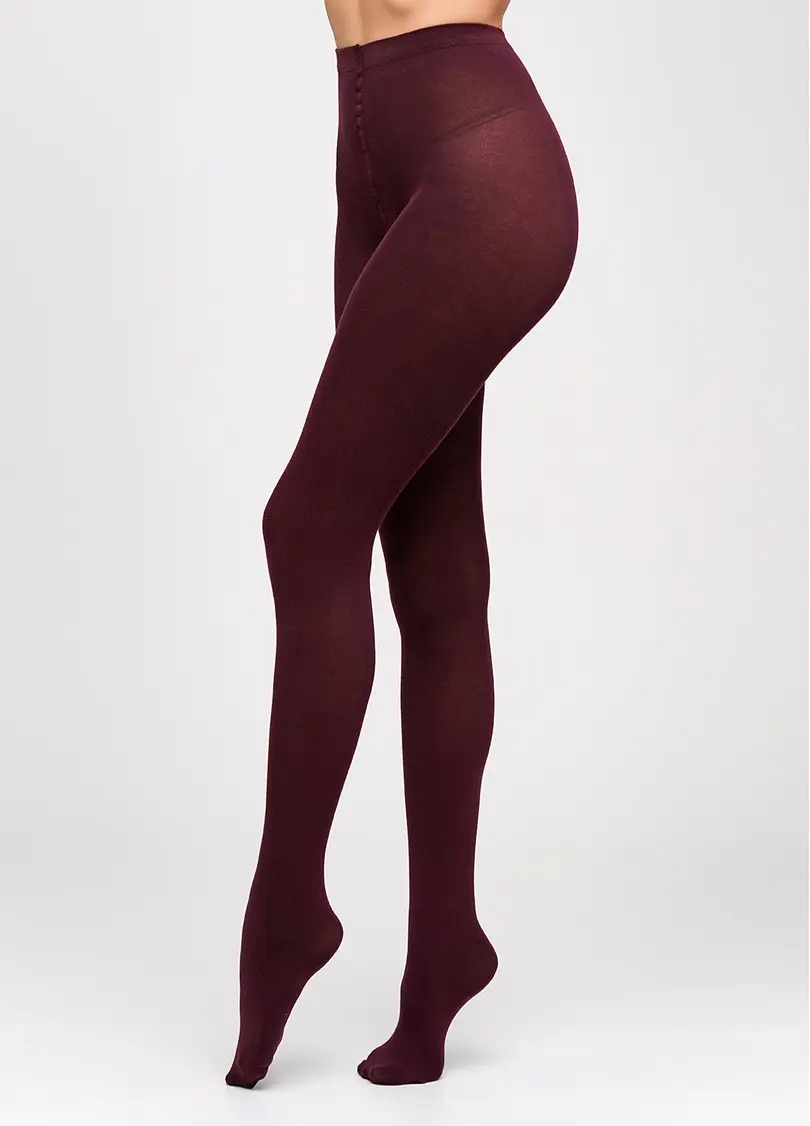 Колготки теплі бавовняні Lucky Cotton 200 den (marsala)