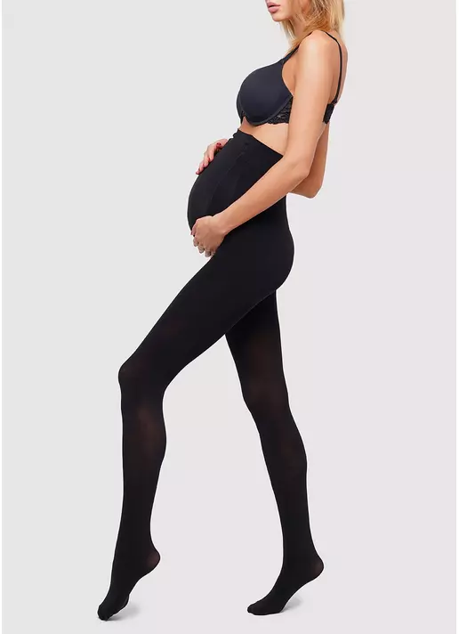 Теплі колготки для вагітних Mama 100 den (nero)