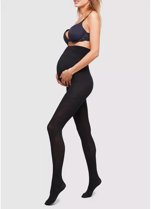 Колготки бавовняні для вагітних Mama Cotton 200 nero (чорний)