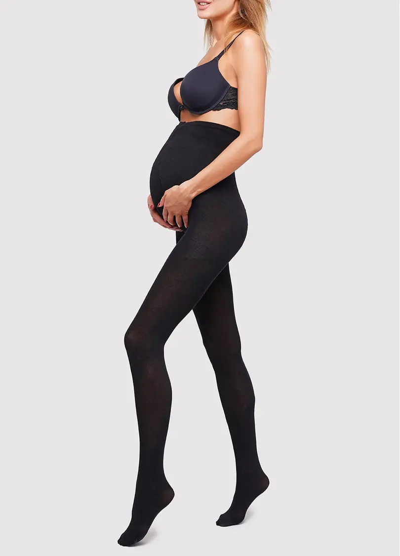 Колготки бавовняні для вагітних Mama Cotton 200 nero (чорний)