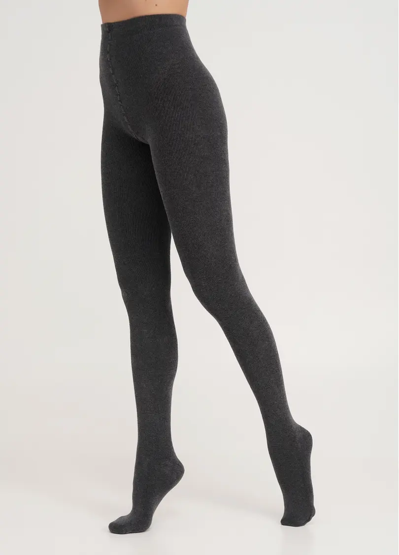 Махрові колготки TERRY 250 dark grey melange (сірій)
