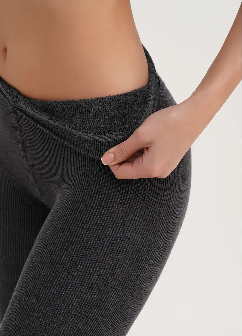 Махрові колготки TERRY 250 dark grey melange (сірій)