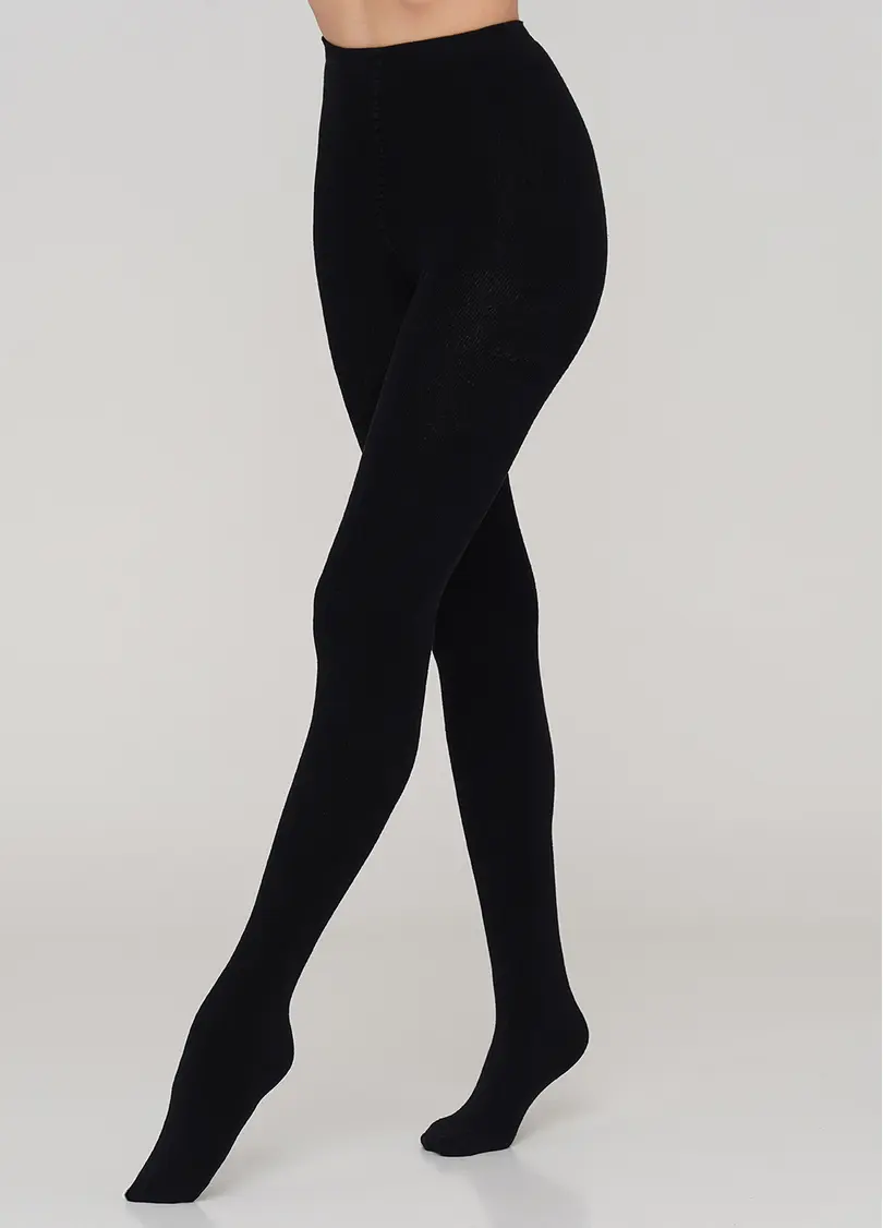 Теплі махрові колготки TERRY 250 black (чорний)