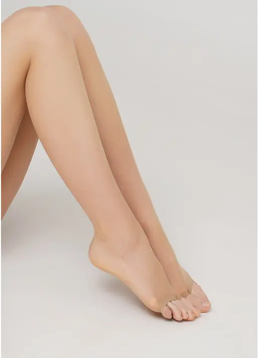 Колготки класичні з відкритим носком TOE 15 (honey)