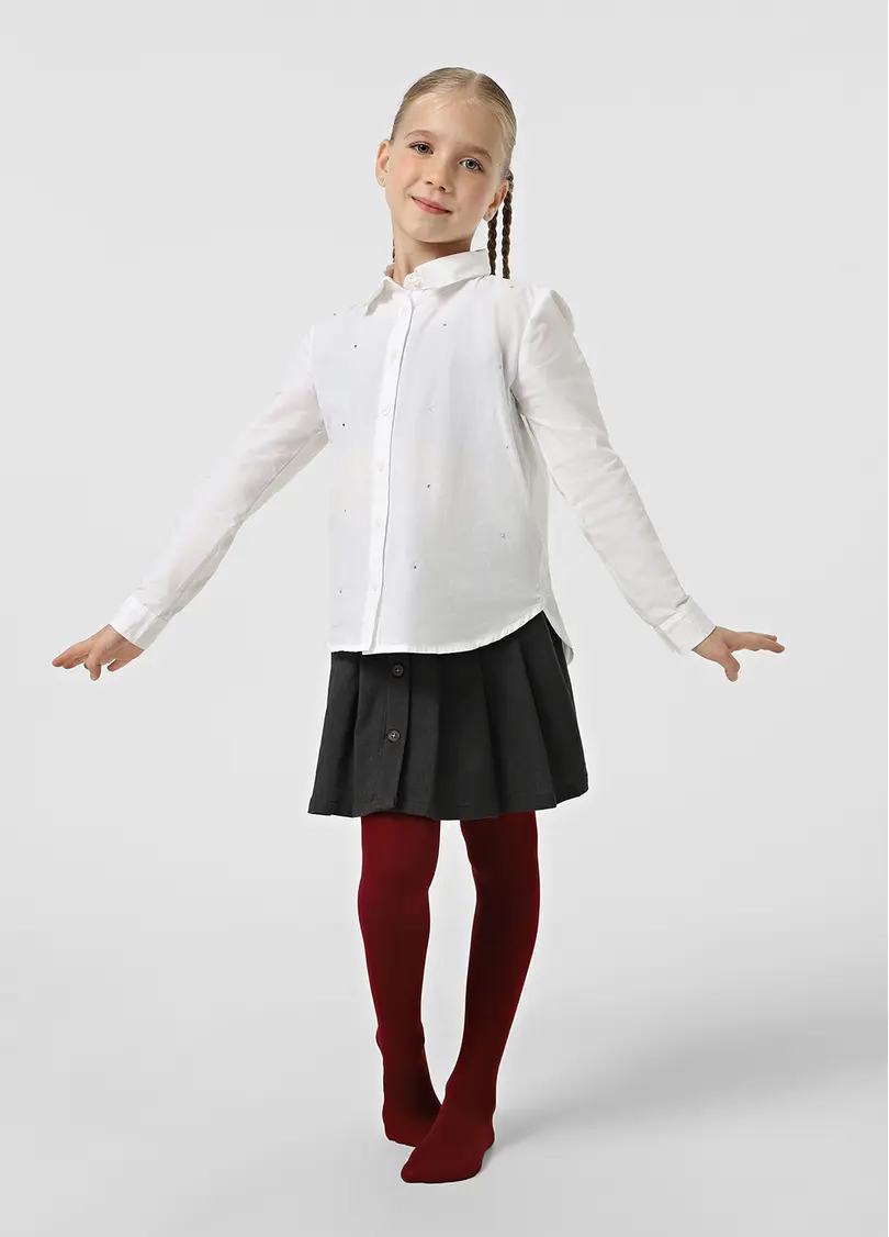 Детские теплые колготки BETTY 80 granato (бордовый)