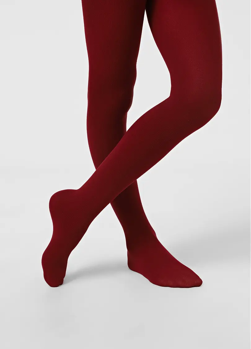Детские теплые колготки BETTY 80 granato (бордовый)