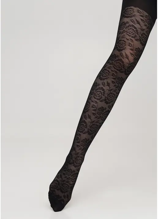 Дитячі капронові колготки з малюнком CARLY 40 (2) nero (чорний)
