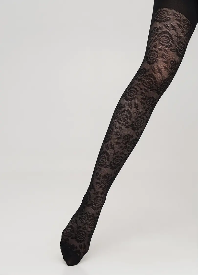 Дитячі капронові колготки з малюнком CARLY 40 (2) nero (чорний)