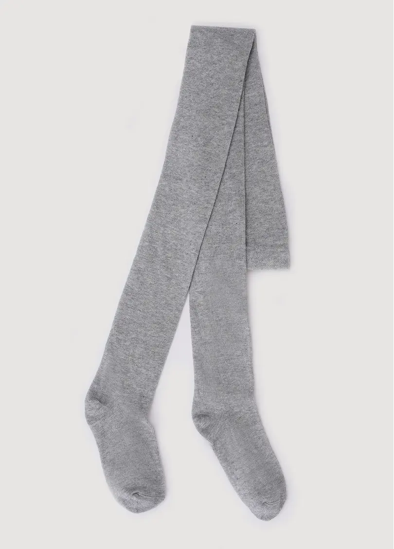 Бавовняні колготки для дітей меланж D025 JUNIOR CLASSIC MELANGE deep grey melange (сірий)