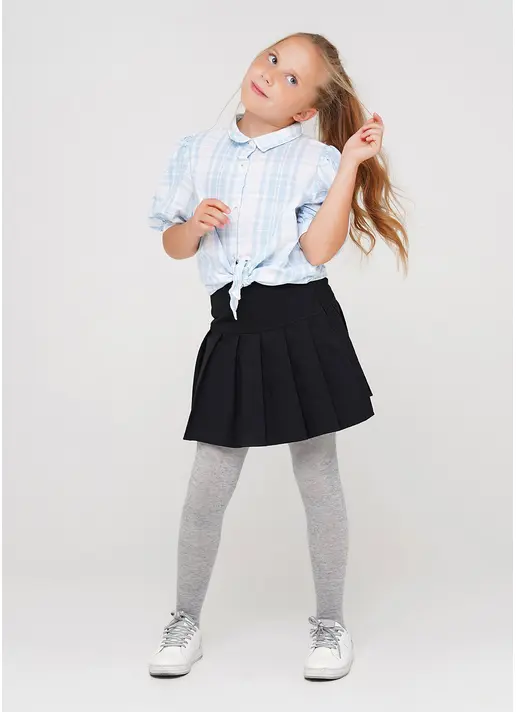 Теплі колготки дитячі D025 TEEN GIRL CLASSIC MELANGE light grey melange (меланж)