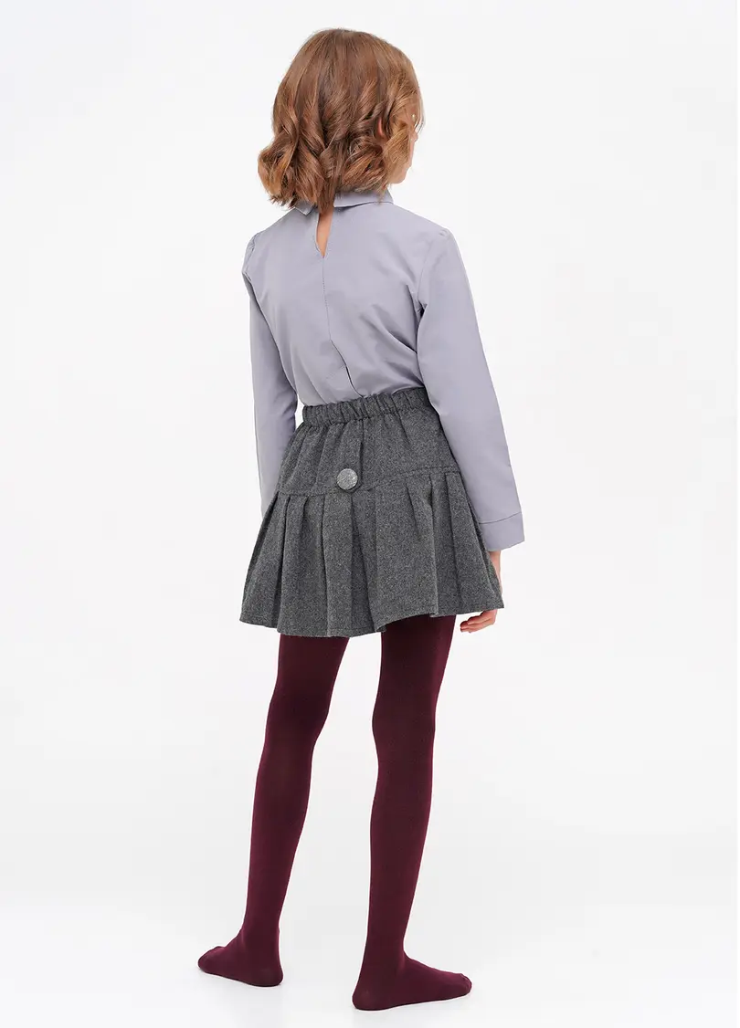 Дитячі бавовняні колготки D025 TEEN GIRL CLASSIC marsala (бордовий)