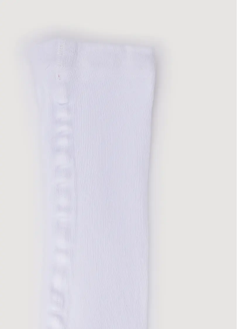 Дитячі колготки бавовняні з малюнком D089 white (білий)