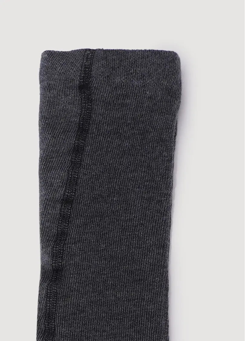 Бавовняні колготки для підлітків з написом D091 TEEN GIRL dark grey melange (сірий)