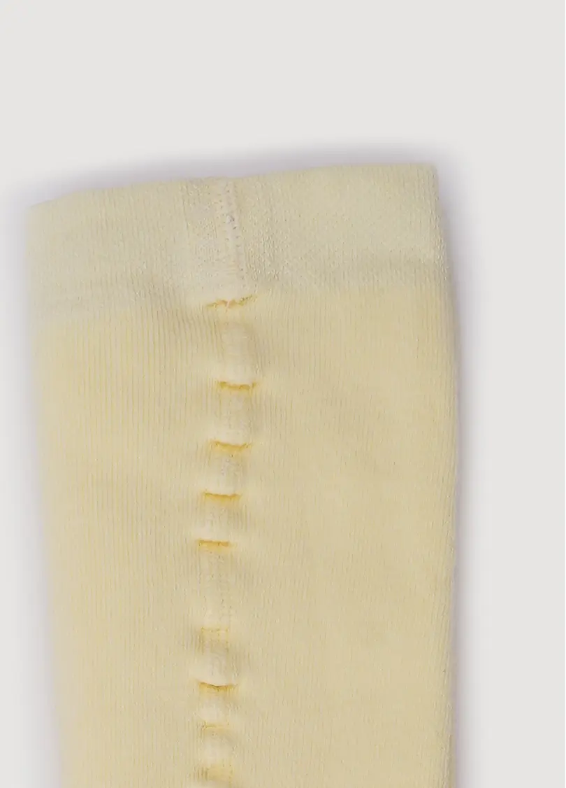 Махрові колготки для малюків з малюнком жирафа DTe-001 light yellow (жовтий)